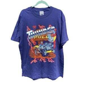 VTG NTPA National Tractor Pullers Graphic Shirt Skoal Hanes Beefy T Shirt NEW 95